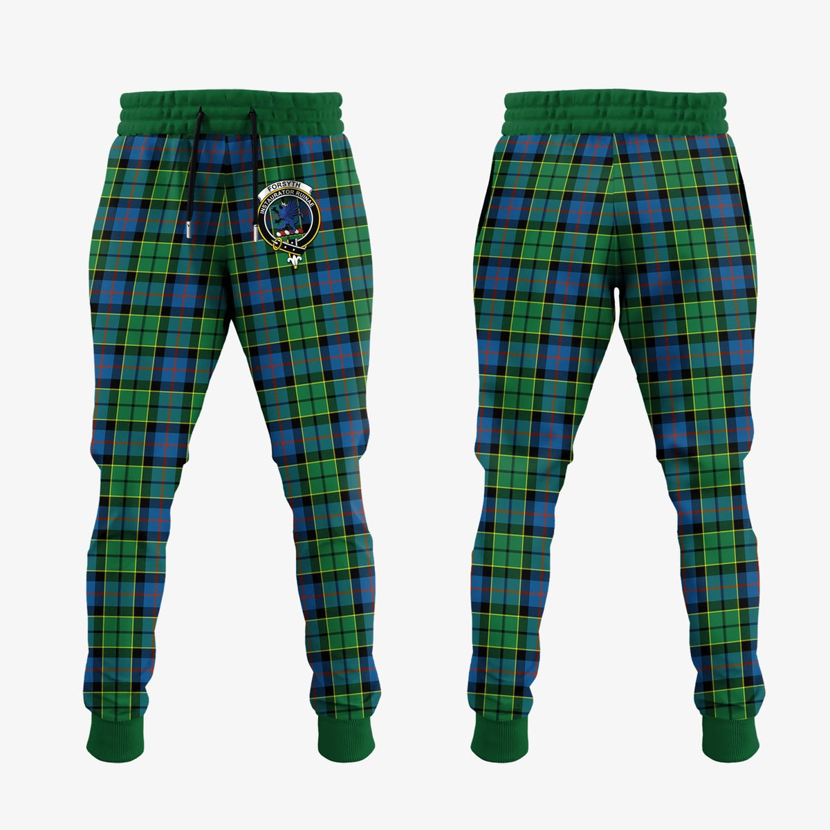 Clan Forsyth Ancient Tartan Crest Jogger Sweatpants DF12 Clan Forsyth Tartan Today   
