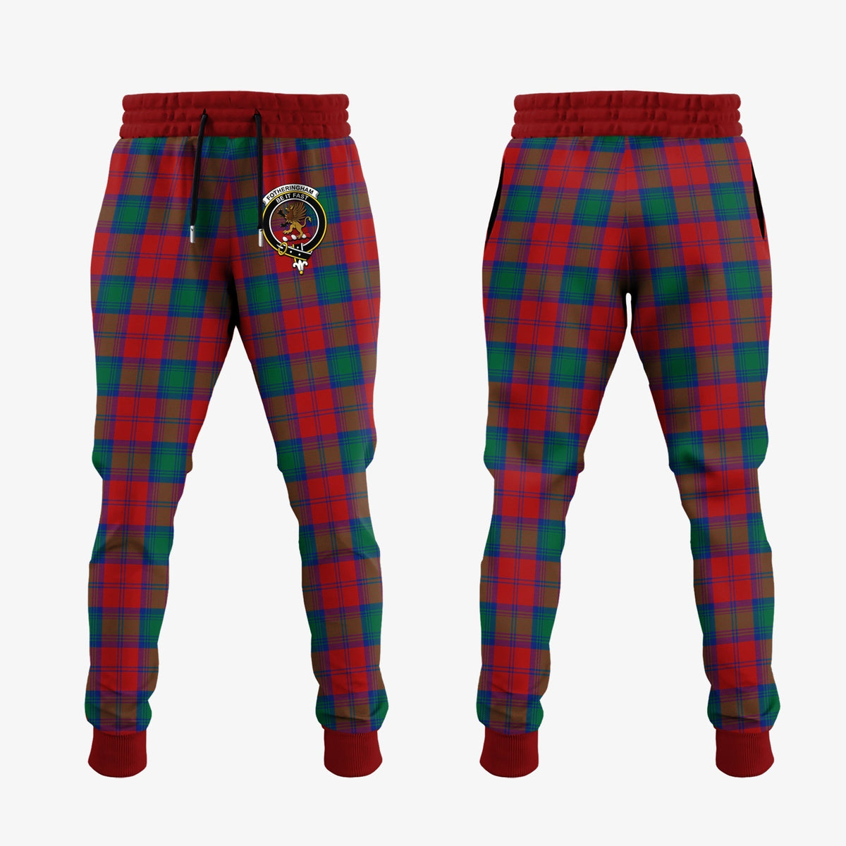 Clan Fotheringham Modern Tartan Crest Jogger Sweatpants JN84 Clan Fotheringham Tartan Today   