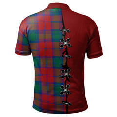 Clan Fotheringham Modern Tartan Polo Shirt - Lion Rampant And Celtic Thistle Style OH64 Fotheringham Modern Tartan Tartan Polo   