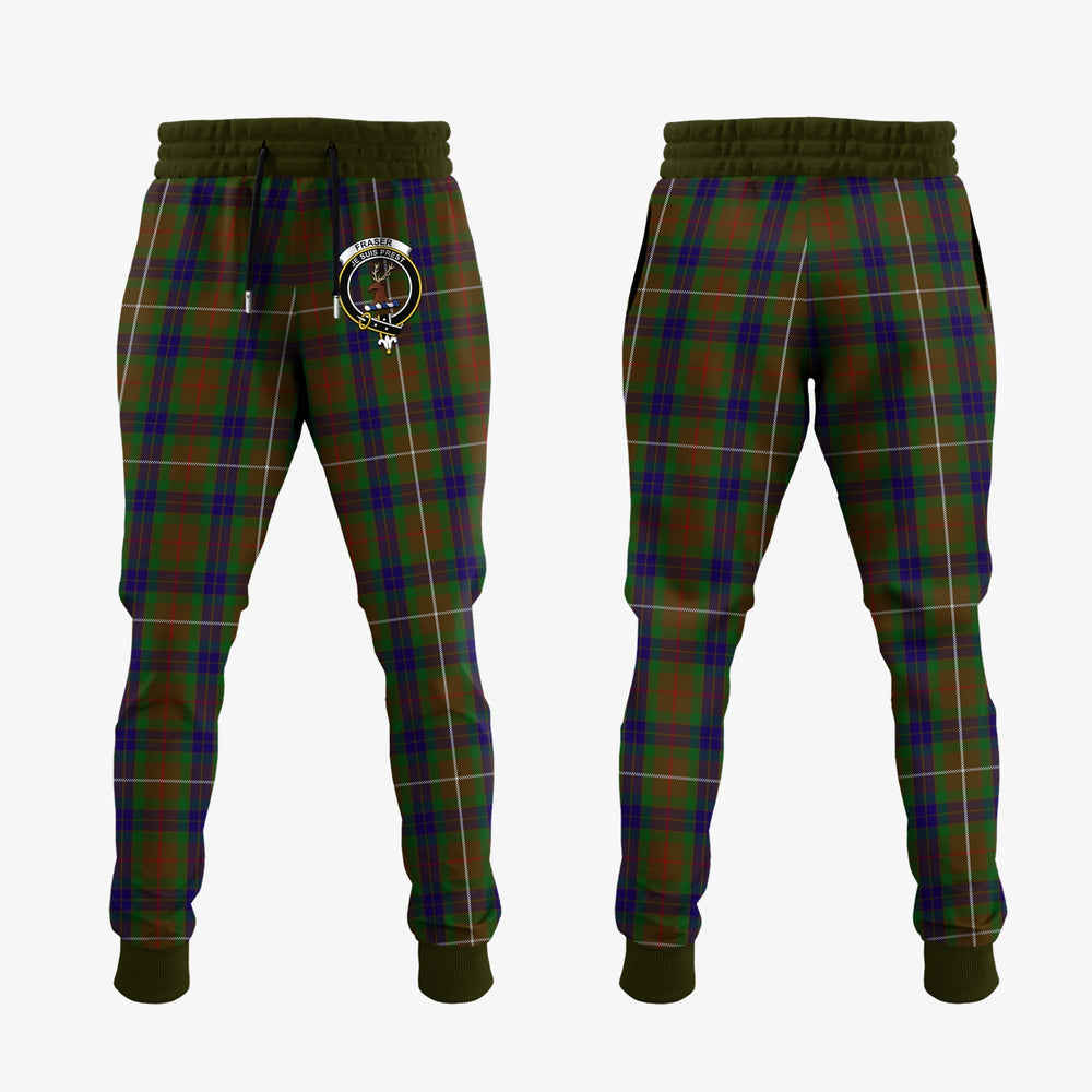 Clan Fraser Hunting Tartan Crest Jogger Sweatpants JB77 Clan Fraser Tartan Today   