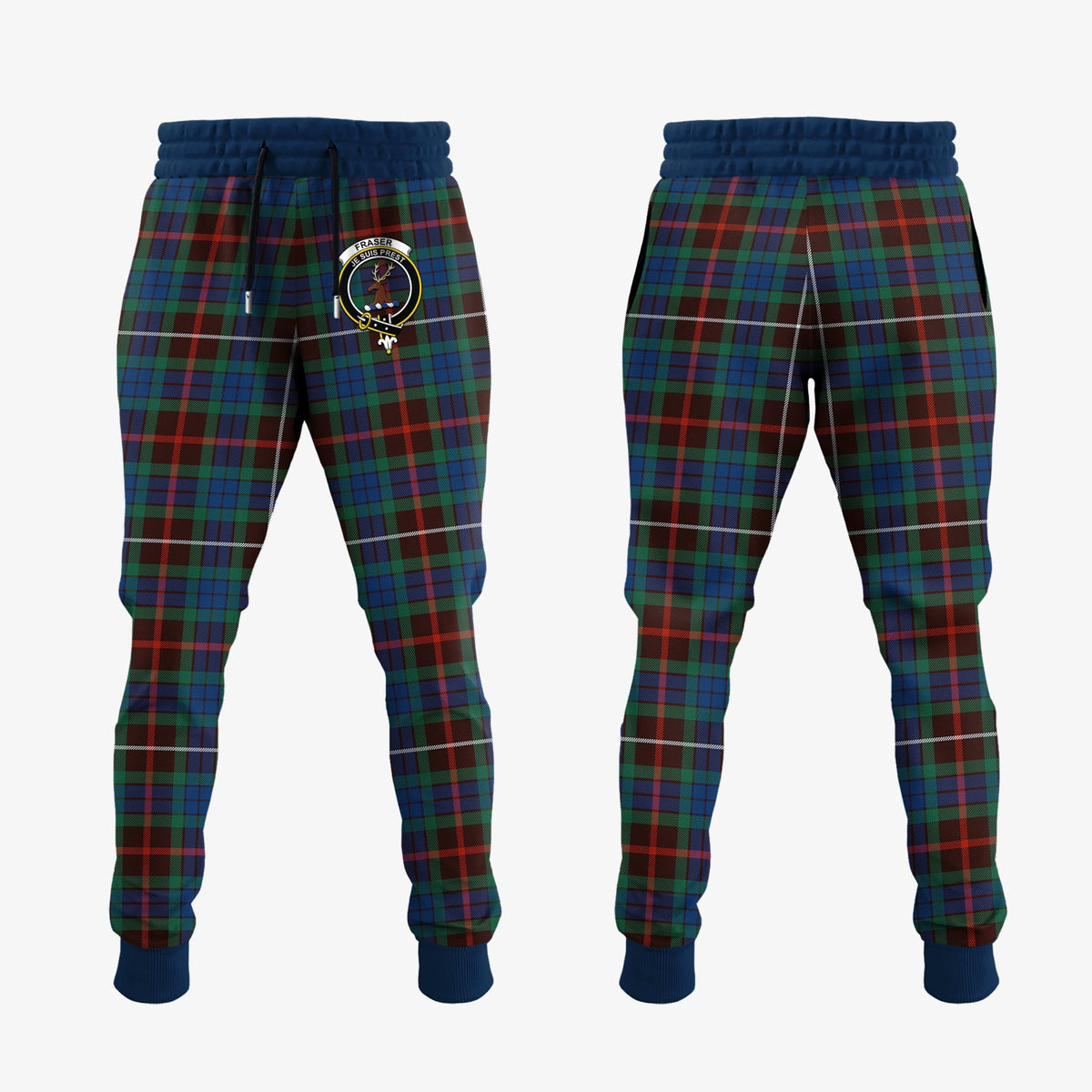 Clan Fraser Hunting Ancient Tartan Crest Jogger Sweatpants BY79 Clan Fraser Tartan Today   