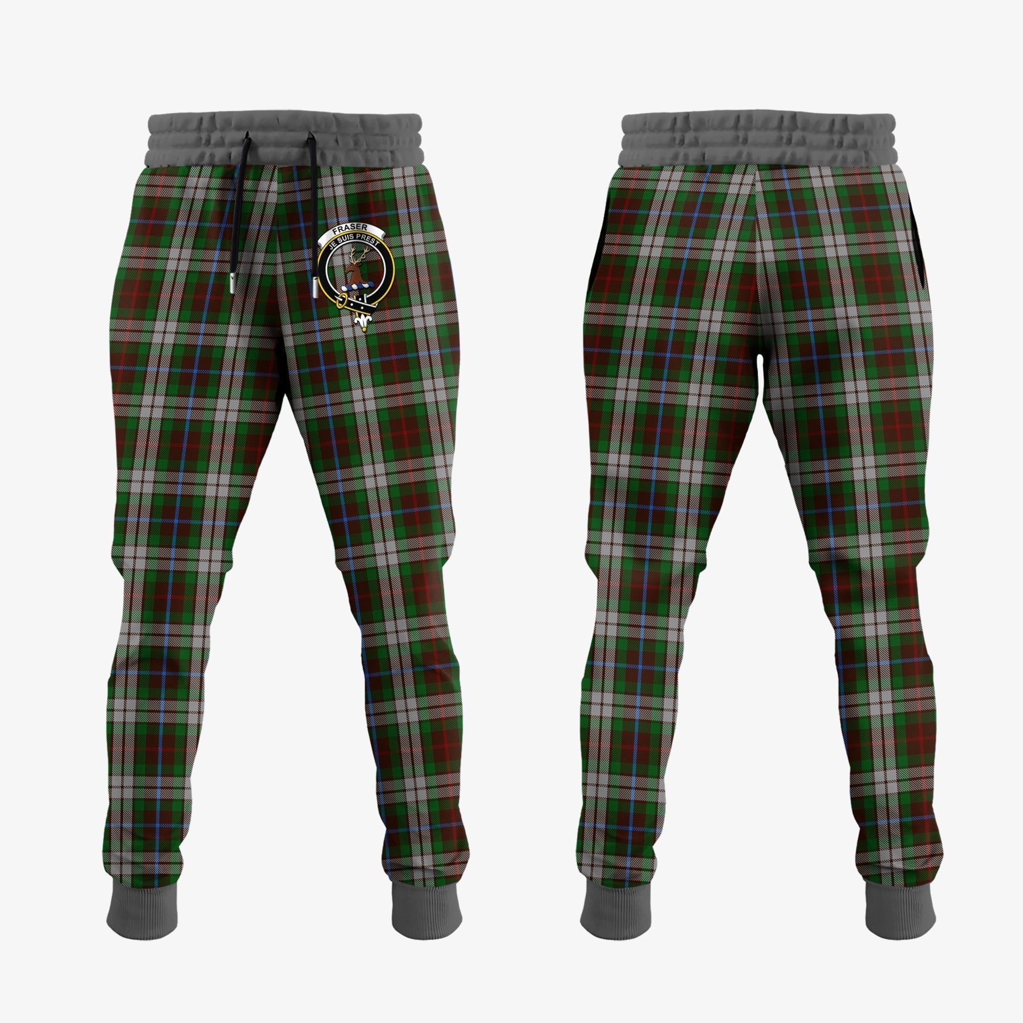 Clan Fraser Hunting Dress Tartan Crest Jogger Sweatpants BJ99 Clan Fraser Tartan Today   