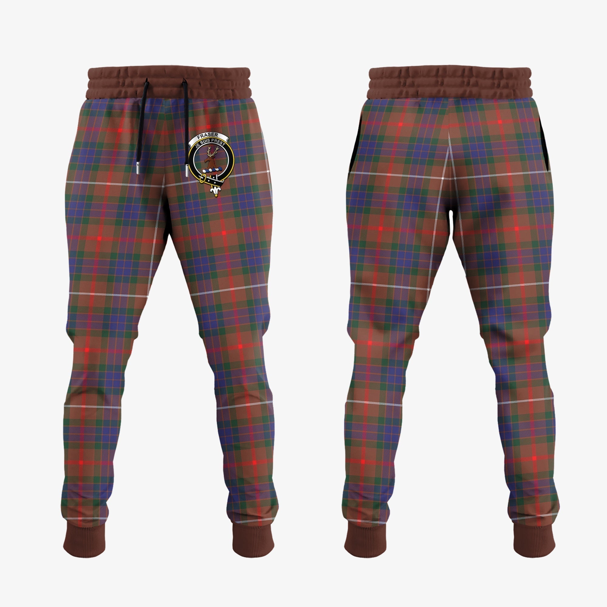 Clan Fraser Hunting Modern Tartan Crest Jogger Sweatpants WZ54 Clan Fraser Tartan Today   