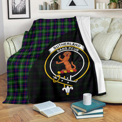 Clan Sutherland Modern Tartan Crest Blanket Wave Style MC30 Clan Sutherland Tartan Today   
