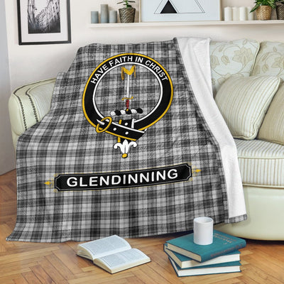 Clan Glendinning Family Tartan Crest Blanket