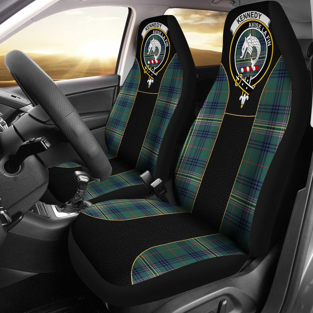 Clan Kennedy Modern Tartan Crest Car Seat Cover BM40 Clan Kennedy Tartan Today   