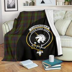 Clan Cunningham Hunting Modern Tartan Crest Blanket 3 Sizes ZX66 Clan Cunningham Tartan Today   