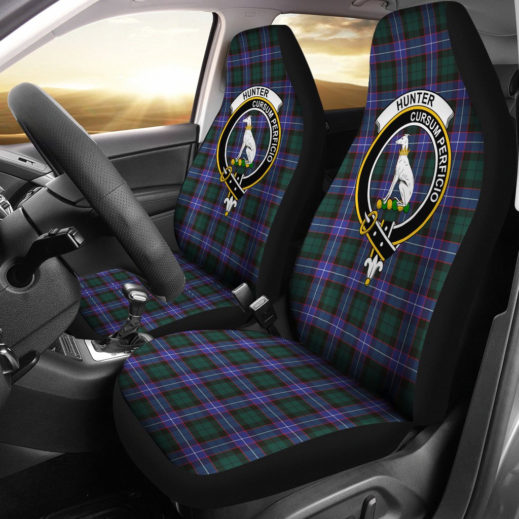 Clan Hunter Tartan Crest Car Seat Cover WN16 Clan Hunter Tartan Today   