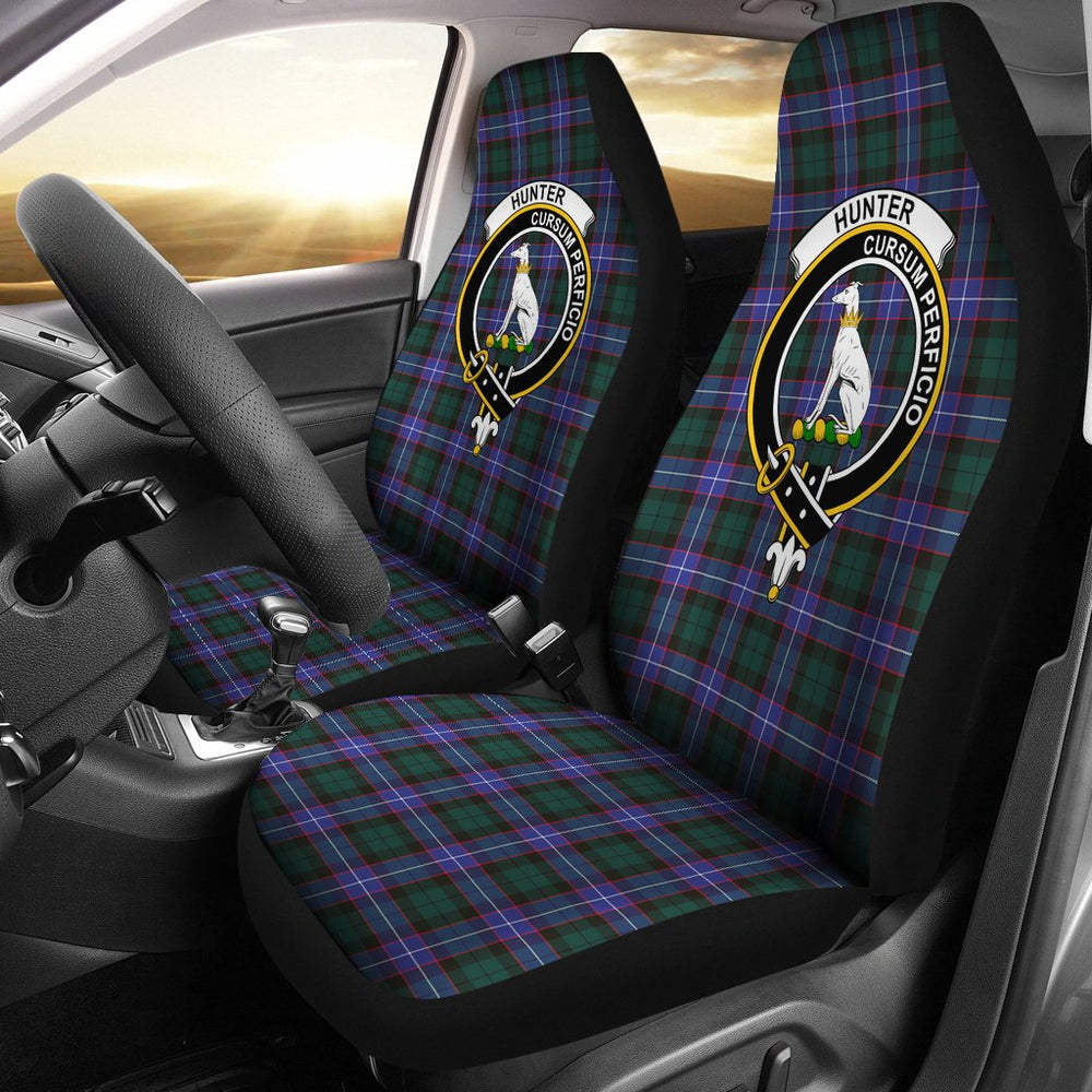 Clan Hunter Tartan Crest Car Seat Cover WN16 Clan Hunter Tartan Today   