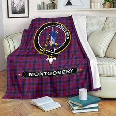 Clan Montgomery Family Tartan Crest Blanket 3 Sizes FD18 Clan Montgomery Tartan Today   