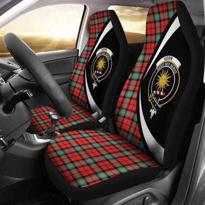 Clan Kerr Ancient Tartan Crest Circle Style Car Seat Cover
