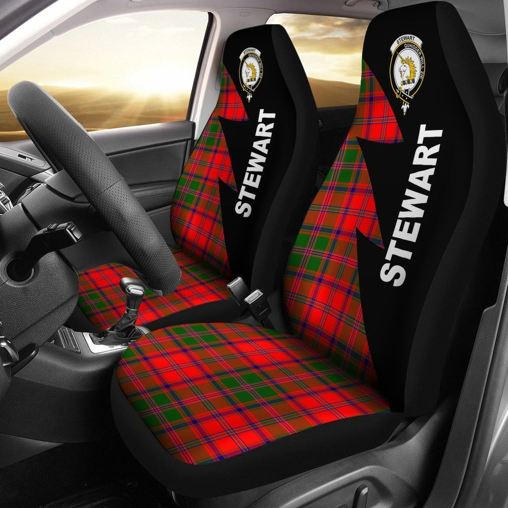 Clan Stewart of Appin Tartan Crest Flash Style Car Seat Cover OW94 Clan Stewart of Appin Tartan Today   