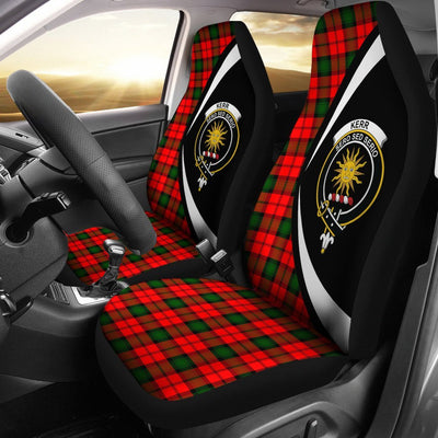 Clan Kerr Modern Tartan Crest Circle Style Car Seat Cover