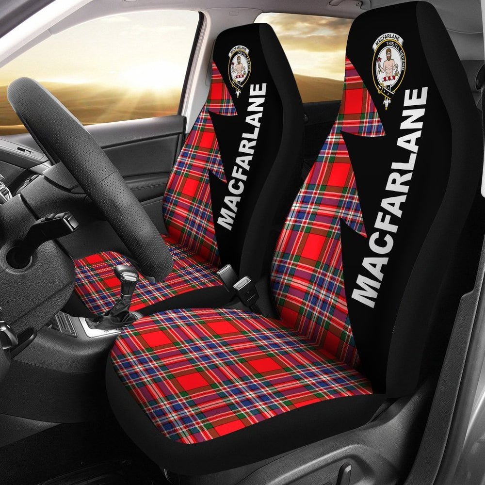 Clan MacFarlane Tartan Crest Car seat Cover CQ38 Clan MacFarlane Tartan Today   