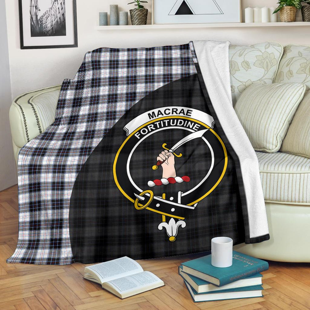 Clan MacRae Dress Modern Tartan Crest Blanket 3 Sizes OS49 Clan MacRae Tartan Today   