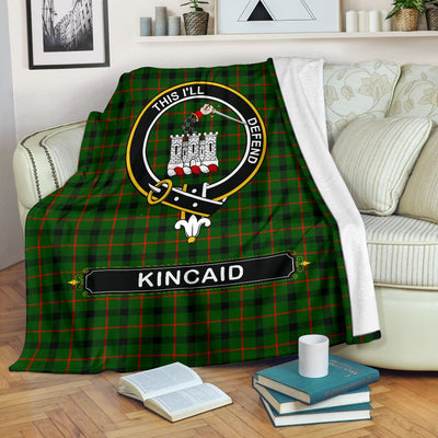 Clan Kincaid Family Tartan Crest Blanket