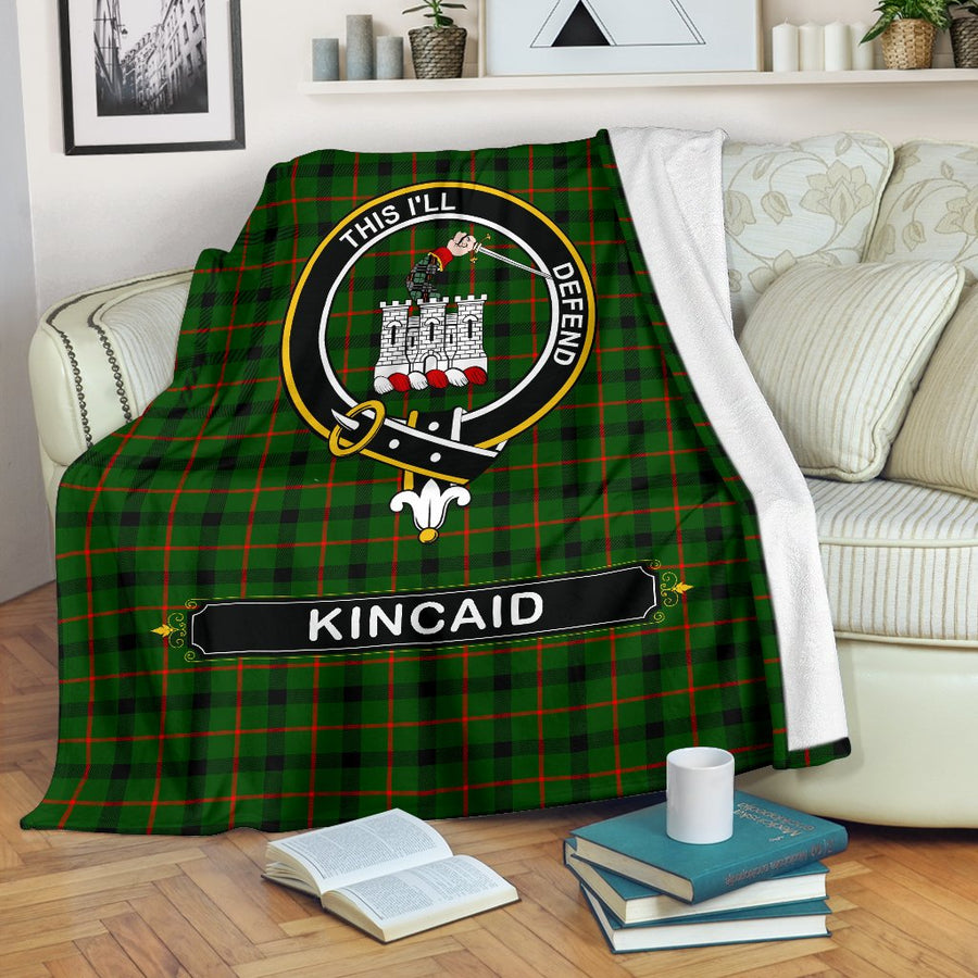 Clan Kincaid Family Tartan Crest Blanket