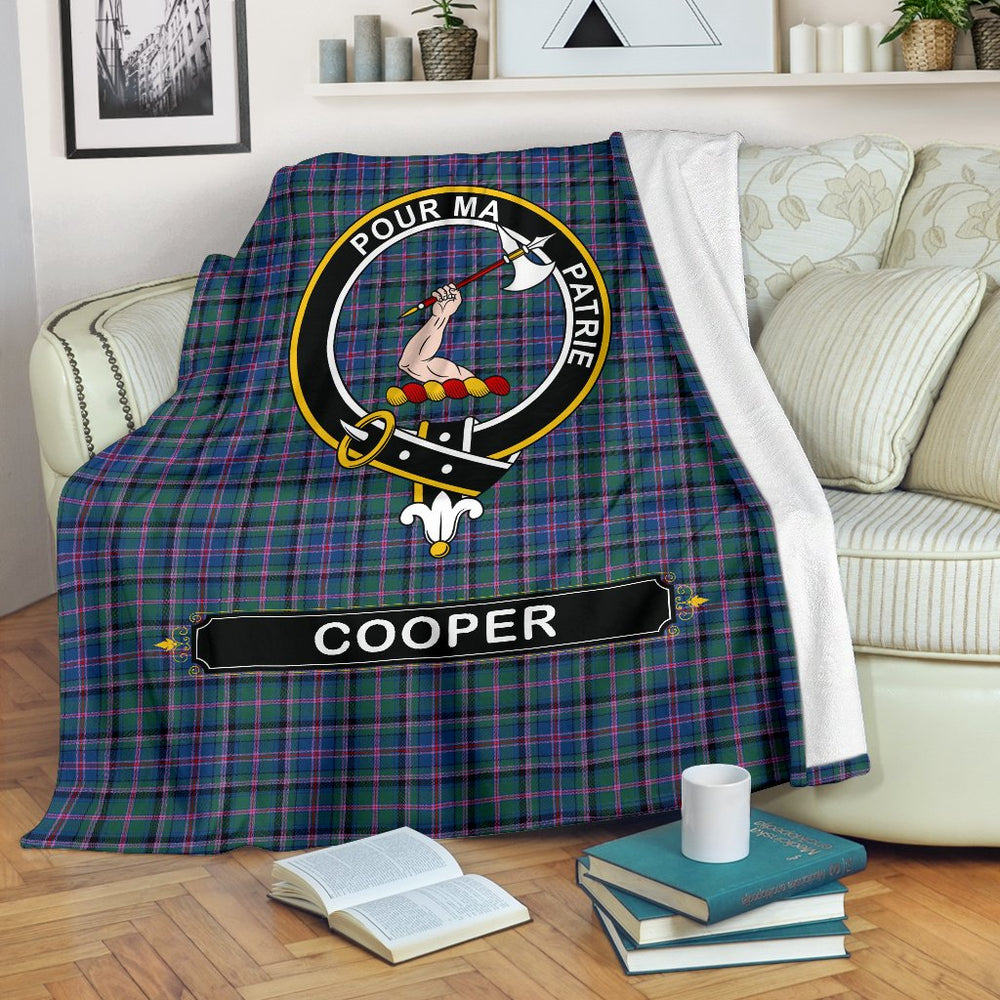 Clan Cooper Family Tartan Crest Blanket 3 Sizes GM48 Clan Cooper Tartan Today   