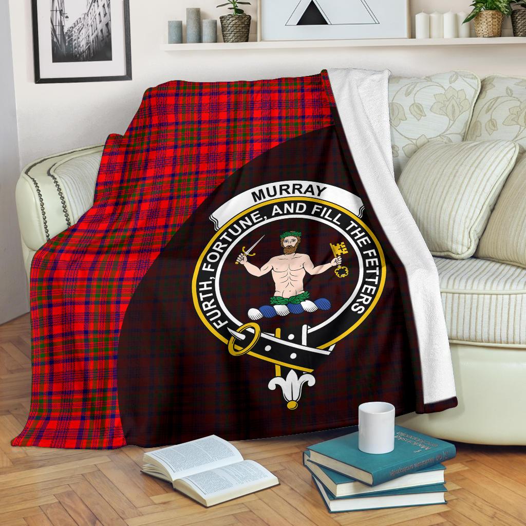 Clan Murray of Tulloch Modern Tartan Crest Blanket Wave Style WN98 Clan Murray Tartan Today   