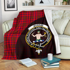 Clan Murray of Tulloch Modern Tartan Crest Blanket Wave Style WN98 Clan Murray Tartan Today   