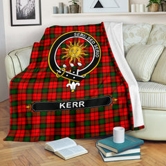Clan Kerr Tartan Crest Blanket 3 Sizes VY97 Clan Kerr Tartan Today   