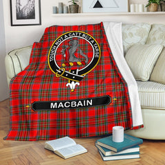 Clan MacBain Family Tartan Crest Blanket 3 Sizes SM46 Clan MacBain Tartan Today   