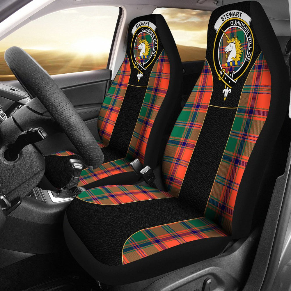 Clan Stewart (Of Appin) Tartan Family Crest Car Seat Cover DN25 Clan Stewart Tartan Today   