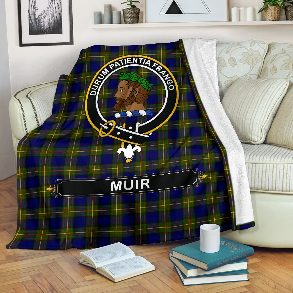 Clan Muir Family Tartan Crest BlanketsBL51 Clan Muir_More Tartan Today   