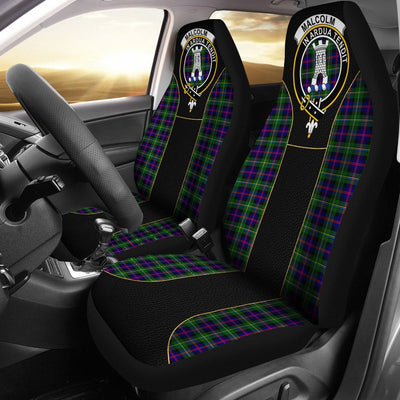 Clan Malcolm (MacCallum) Tartan Crest Car Seat Cover Special VersionBN58