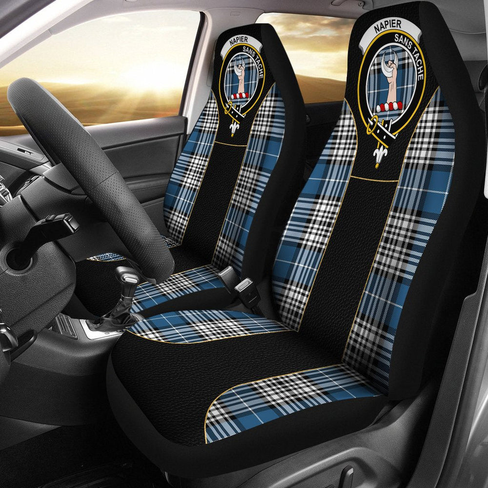 Clan Napier Tartan Crest Special Style Car Seat Cover BM10 Clan Napier Tartan Today   