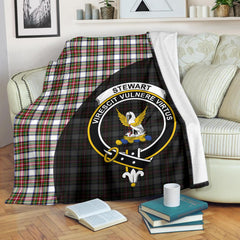 Clan Stewart Dress Modern Tartan Crest Blanket 3 Sizes TF20 Clan Stewart Tartan Today   