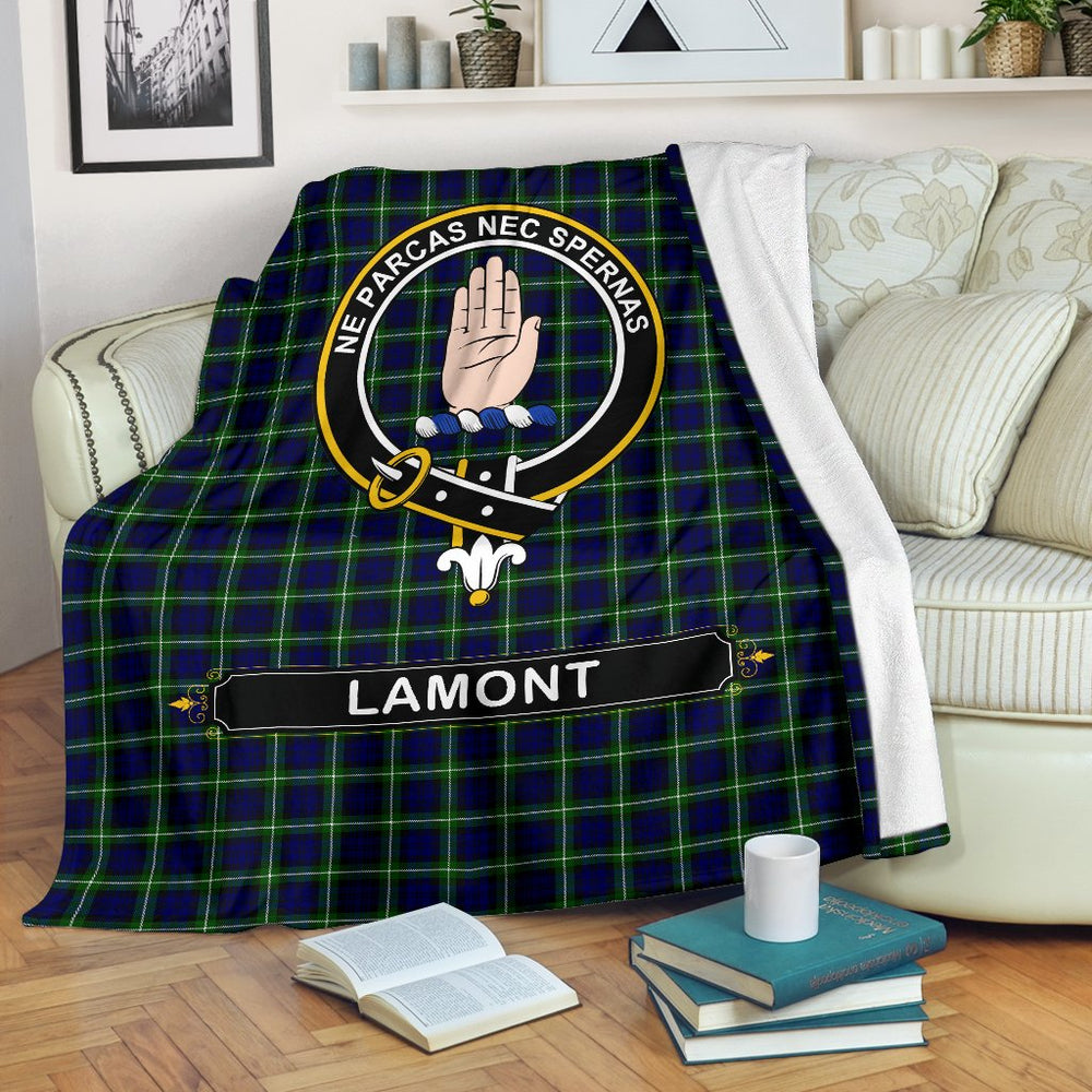 Lamont Clan Crest Blanket 3 Sizes ED32 Clan Lamont Tartan Today   