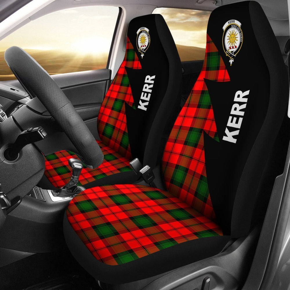 Clan Kerr Tartan Crest Flash Style Car Seat Cover DG27 Clan Kerr Tartan Today   
