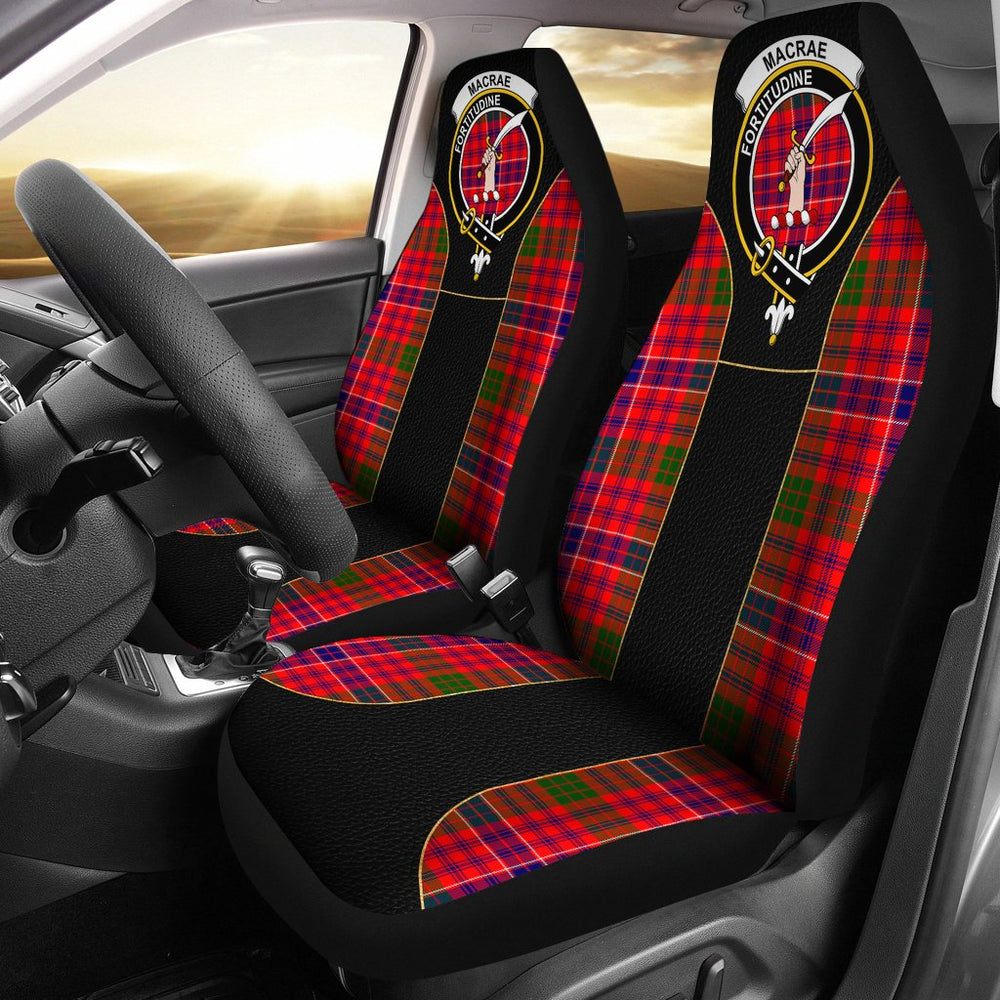Clan MacRae Tartan Crest Car Seat Cover JO60 Clan MacRae Tartan Today   