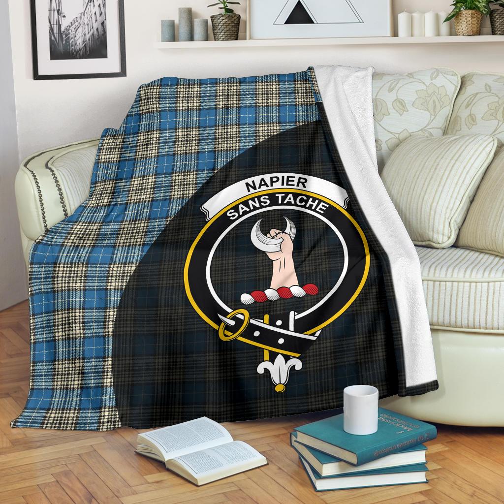 Clan Napier Ancient Tartan Crest Blanket 3 Sizes LR84 Clan Napier Tartan Today   