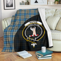 Clan Napier Ancient Tartan Crest Blanket 3 Sizes LR84 Clan Napier Tartan Today   