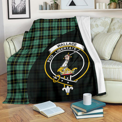 Clan Wallace Hunting Ancient Tartan Crest Blanket Wave Style