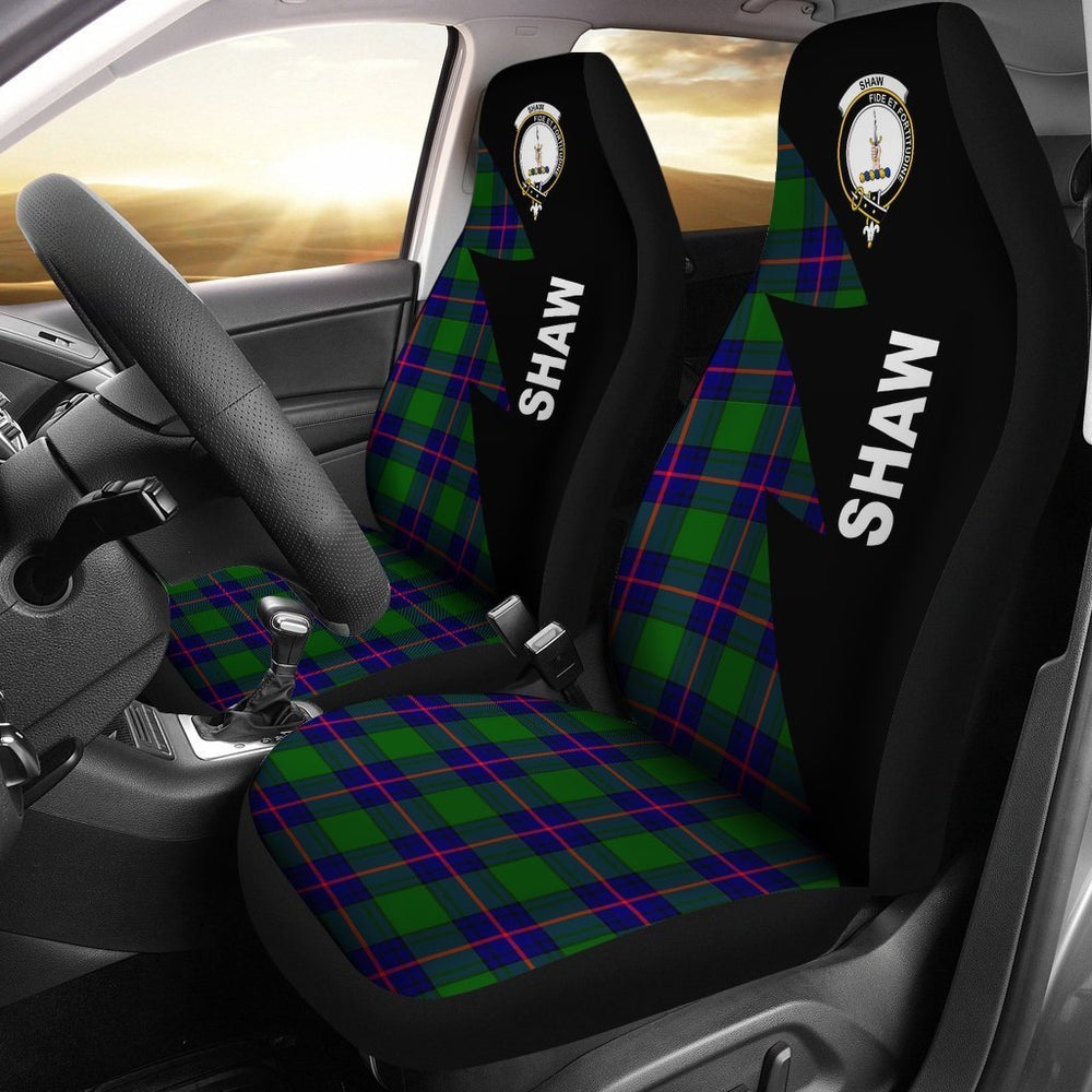 Clan Shaw (Of Tordarroch) Tartan Crest Car Seat Cover  - Flash VersionNH45 Clan Shaw Tartan Today   