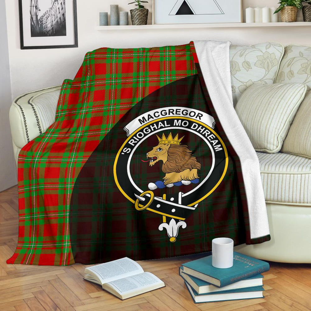 Clan MacGregor Modern Tartan Crest Blanket Wave Style LU96 Clan MacGregor Tartan Today   