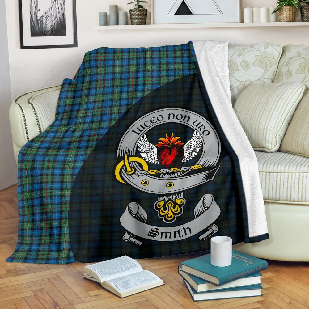 Clan Smith Ancient Family Tartan Crest Blanket 3 Sizes AB45 Clan Smith Tartan Today   