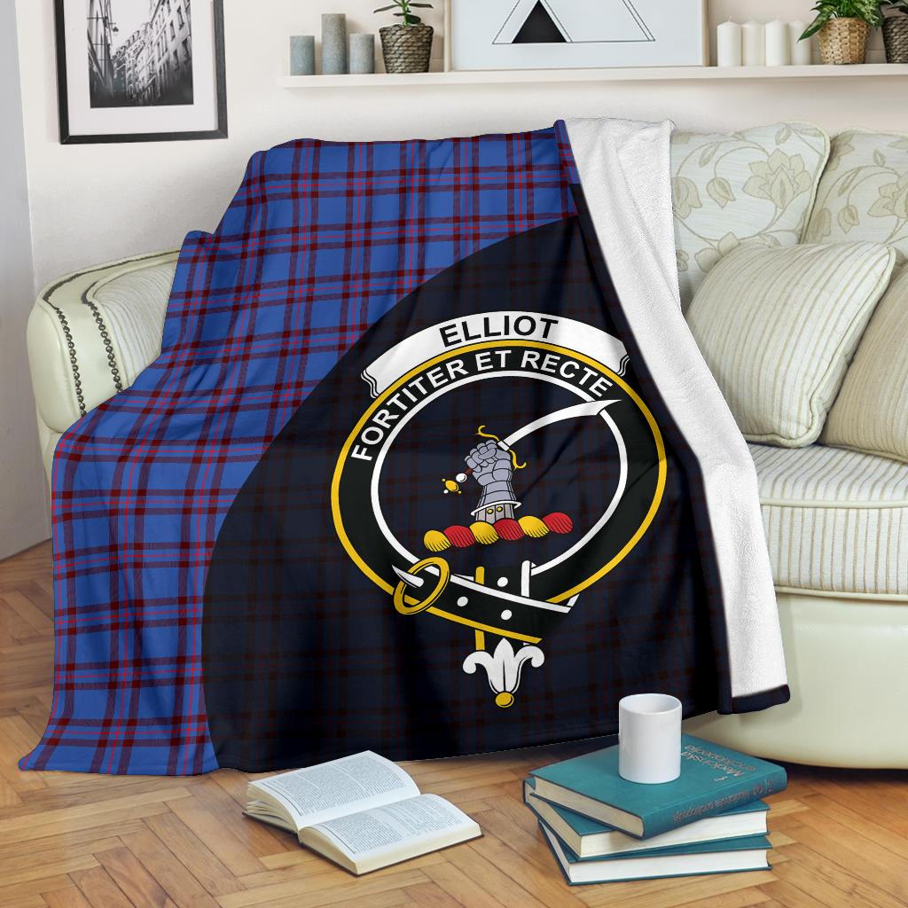 Clan Elliot Modern Tartan Crest Blanket 3 Sizes MU67 Clan Elliot Tartan Today   