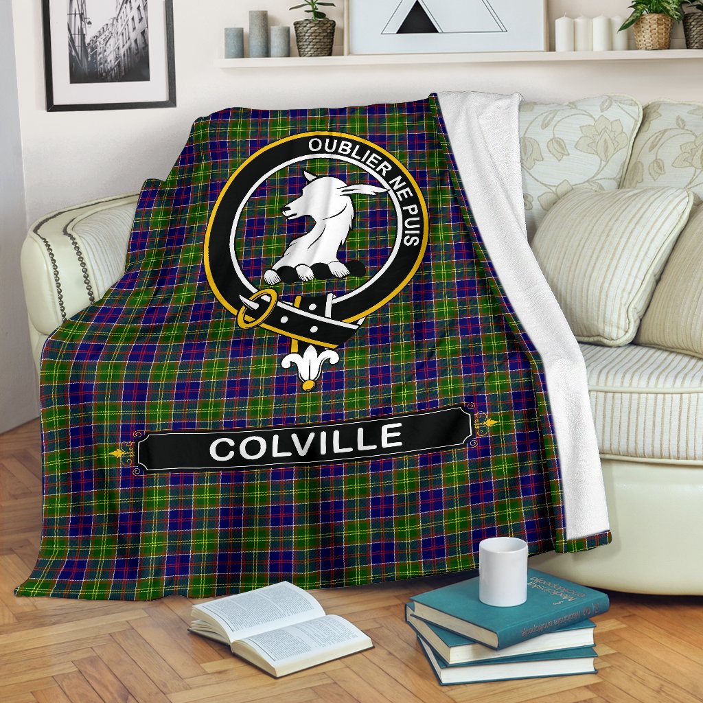 Clan Colville Family Tartan Crest Blanket 3 Sizes KU66 Clan Colville Tartan Today   