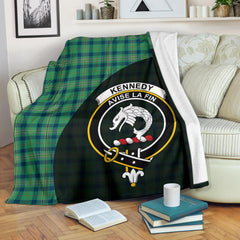 Clan Kennedy Ancient Tartan Crest Blanket 3 Sizes FW10 Clan Kennedy Tartan Today   