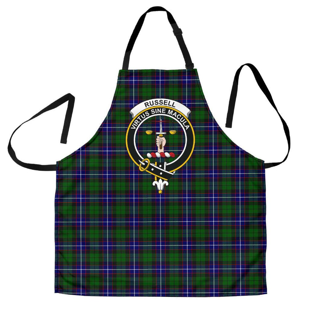 Clan Russell Modern Tartan Crest Apron YH18 Clan Russell Tartan Today   