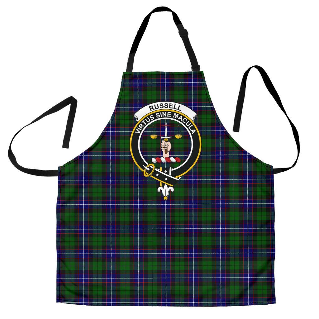 Clan Russell Modern Tartan Crest Apron YH18 Clan Russell Tartan Today   
