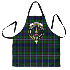Clan Russell Modern Tartan Crest Apron YH18 Clan Russell Tartan Today   