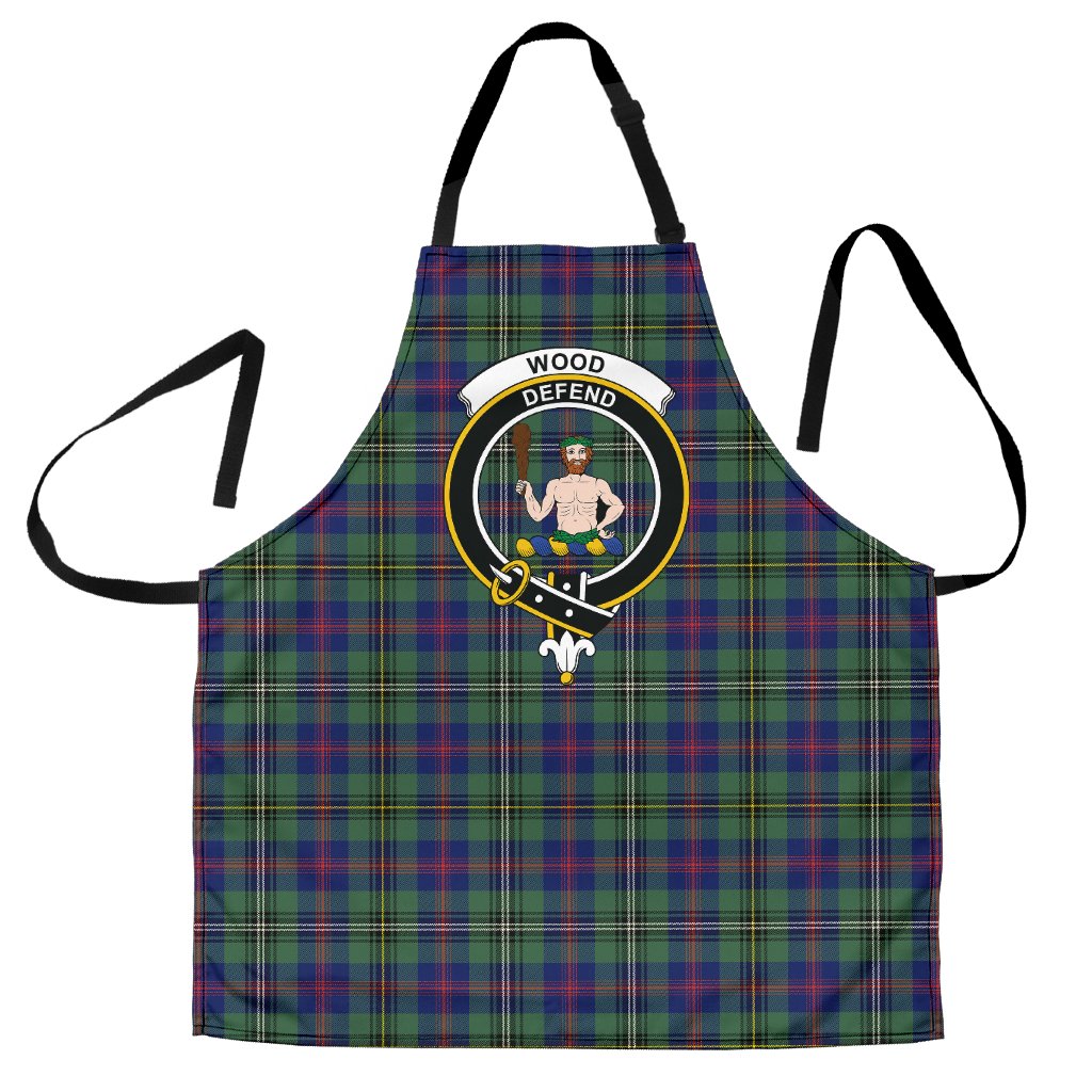 Clan Wood Modern Tartan Crest Apron ON90 Clan Wood Tartan Today   