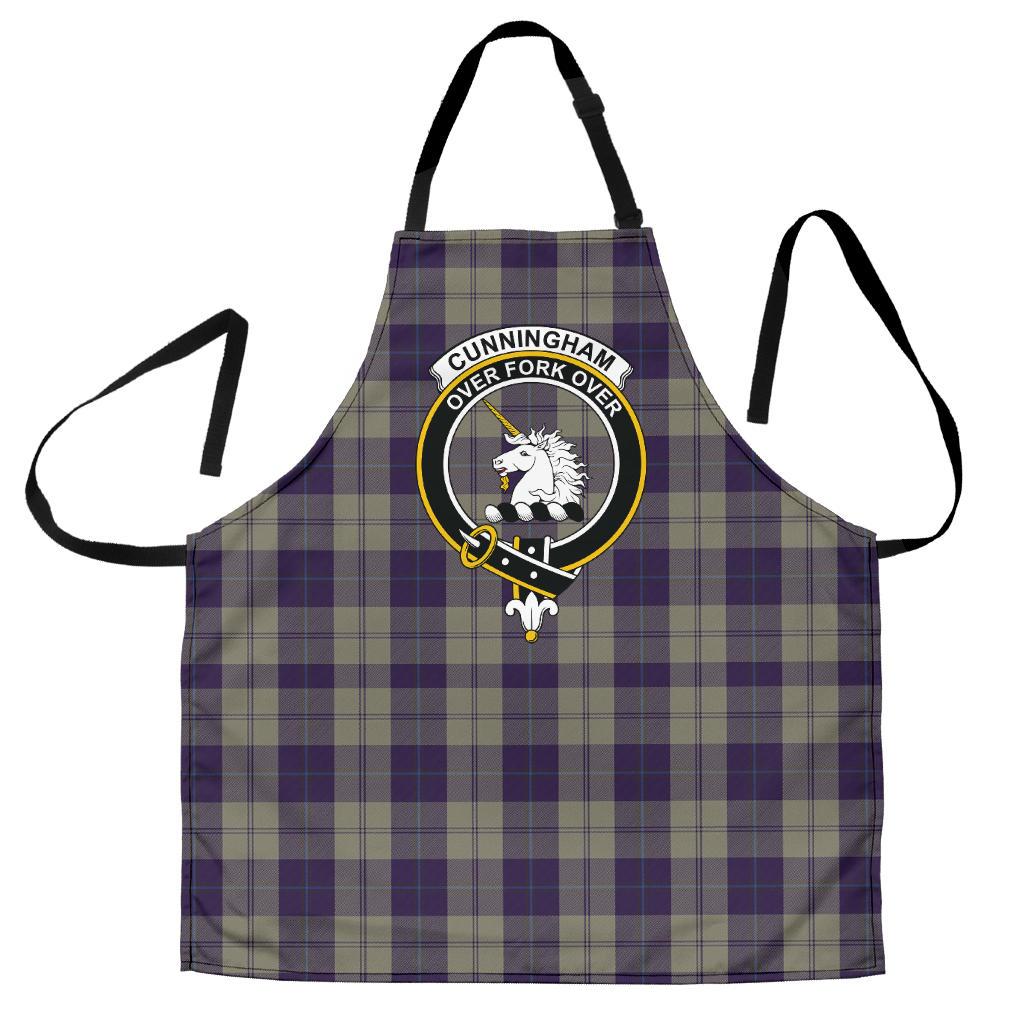 Clan Cunningham Dress Blue Dancers Tartan Crest Apron QS11 Clan Cunningham Tartan Today   