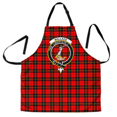 Clan Wallace Hunting - Red Tartan Crest Apron LN63 Clan Wallace Tartan Today   