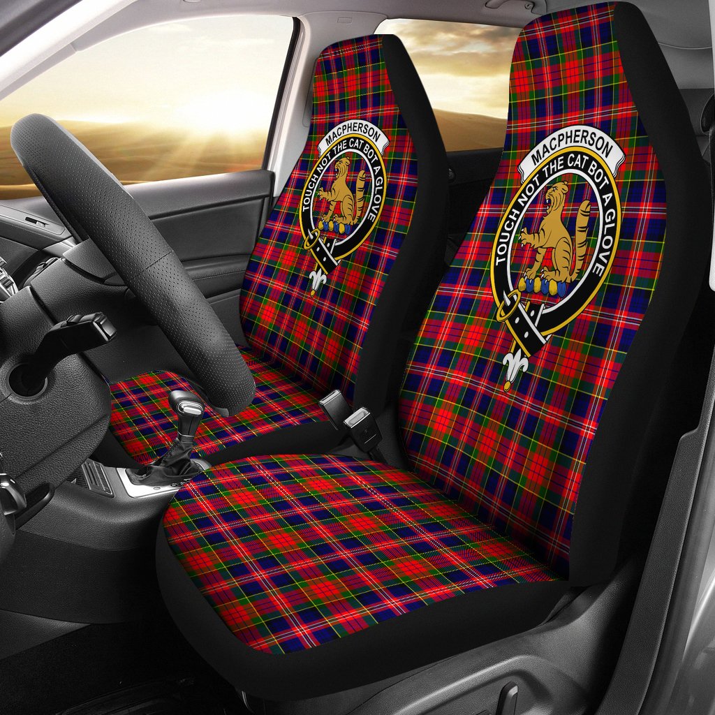 Clan Macpherson Tartan Crest Car Seat Cover VL58 Clan MacPherson Tartan Today   